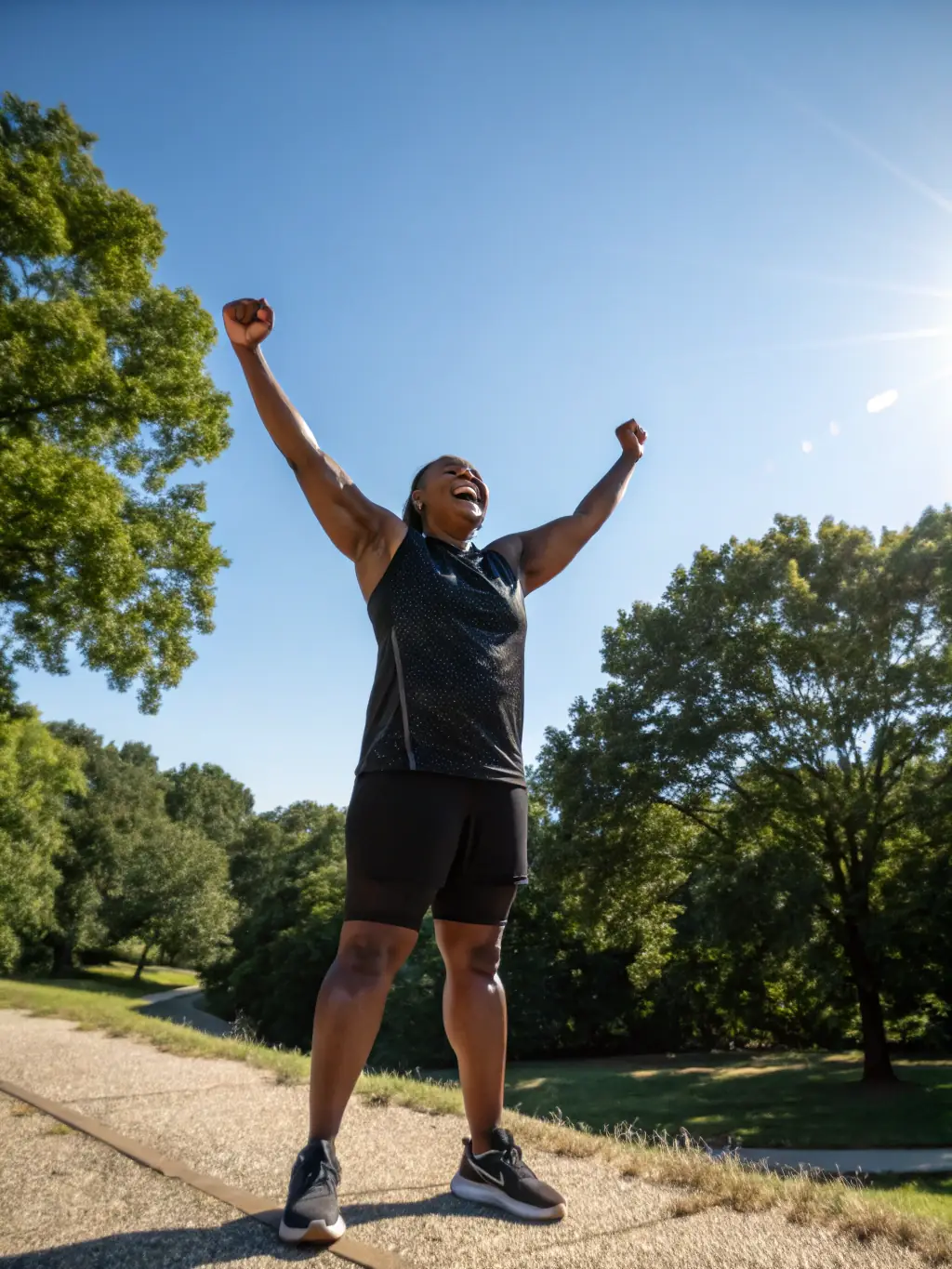 A person smiling and feeling energetic, representing the overall wellness benefits of chiropractic care.