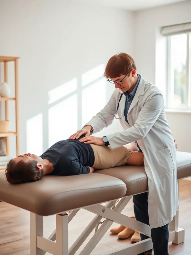 A person with a headache, receiving gentle chiropractic care for headache relief at Beshel Chiropractic.