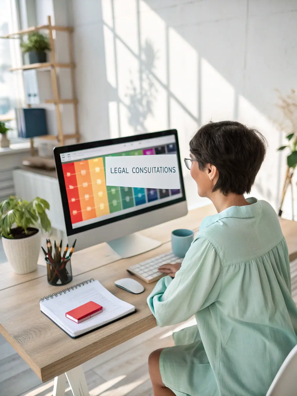 A person booking an appointment on a computer, showcasing the ease and convenience of online appointment booking at Beshel Chiropractic.